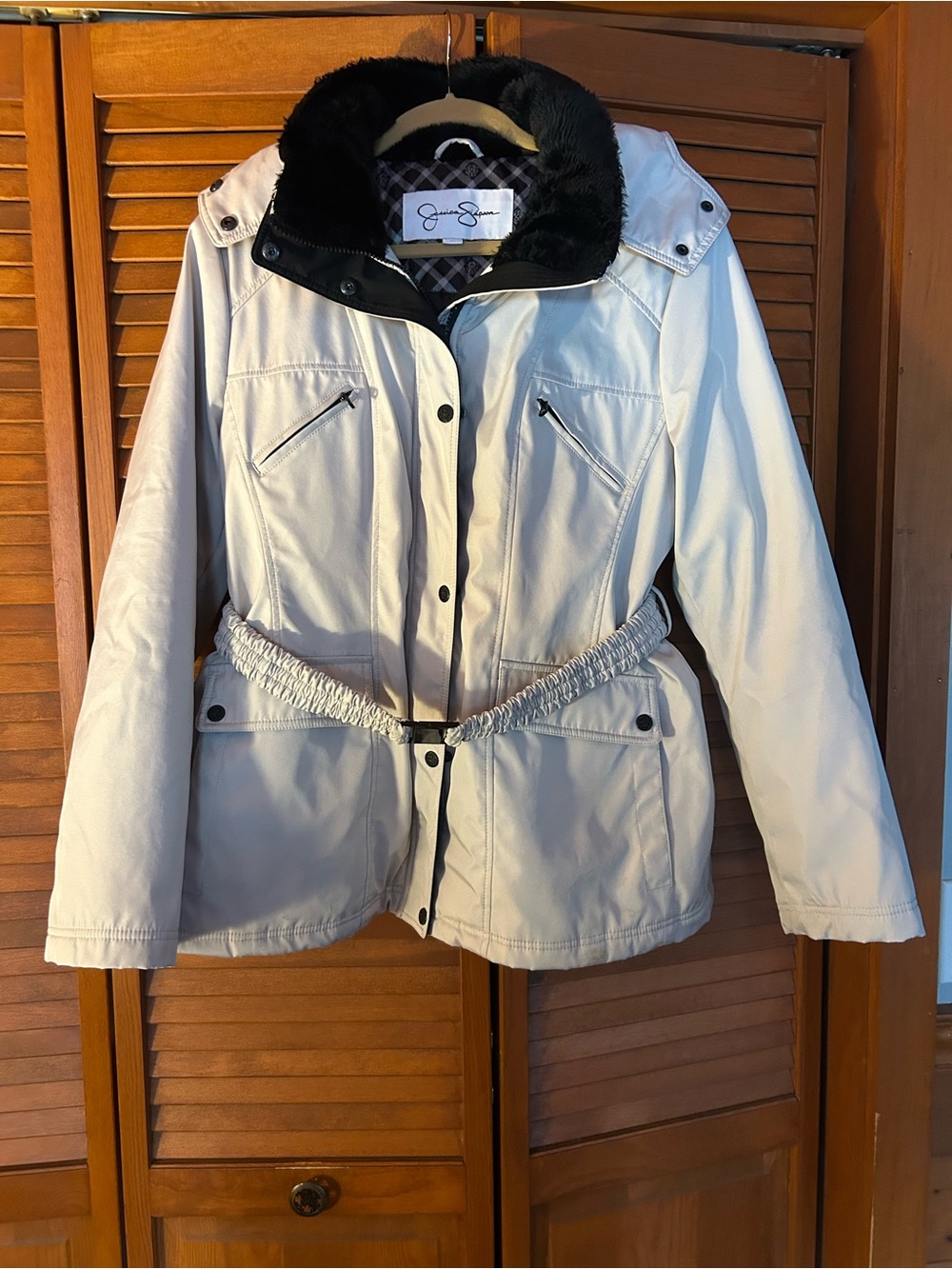 Jessica Simpson Winter Jacket with Faux-Fur Collar